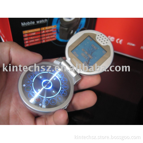 Watch mobile phone with flip in world and with support TF card 2GB with Network:GSM900/DCS1800,GSM850/PCS1900